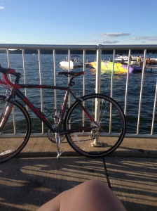My bike also enjoyed the lake.
